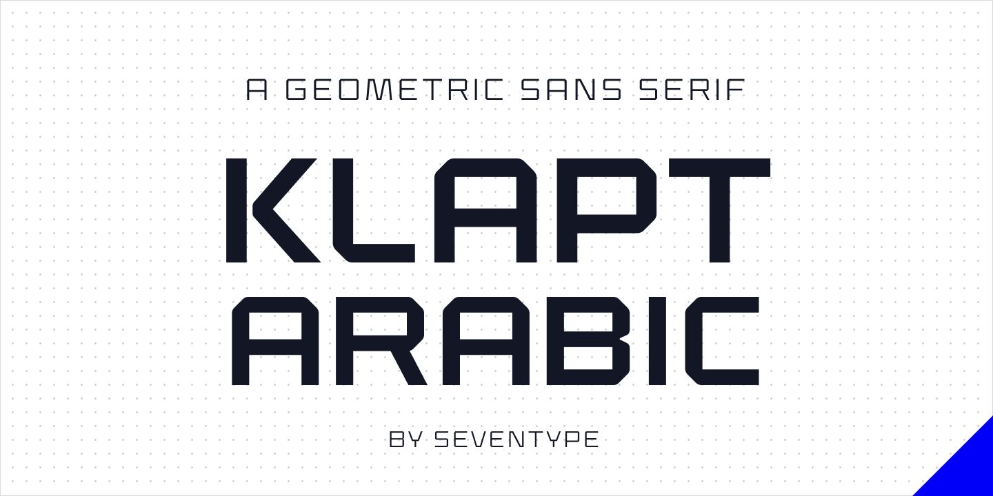 Beispiel einer Klapt Arabic-Schriftart